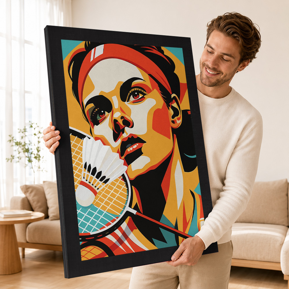 배드민턴 선수 초상화 액자 캔버스 포스터 맞춤형 스포츠 - Badminton Poster 리뷰 및 가격