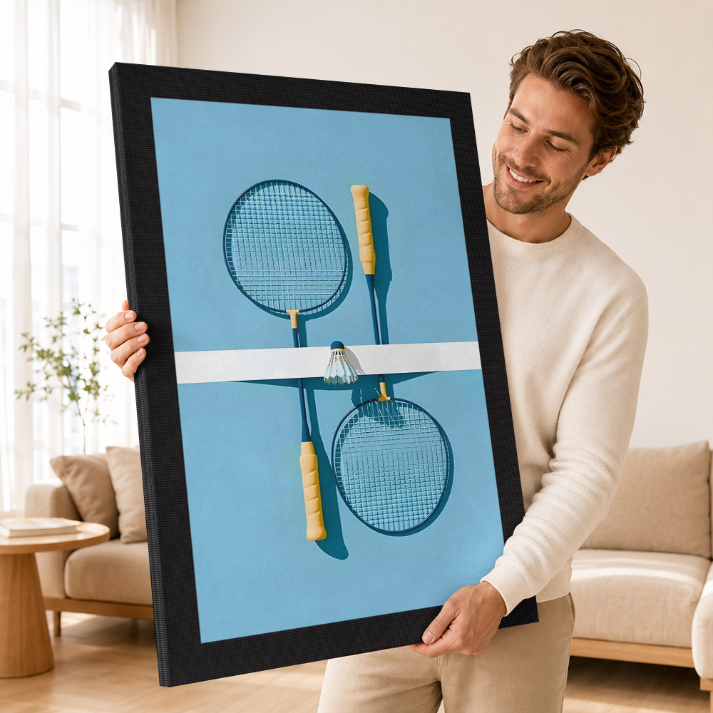 배드민턴 라켓과 셔틀콕 정물화 캔버스 그림 포스터, 맞 - Badminton Poster 리뷰 및 가격