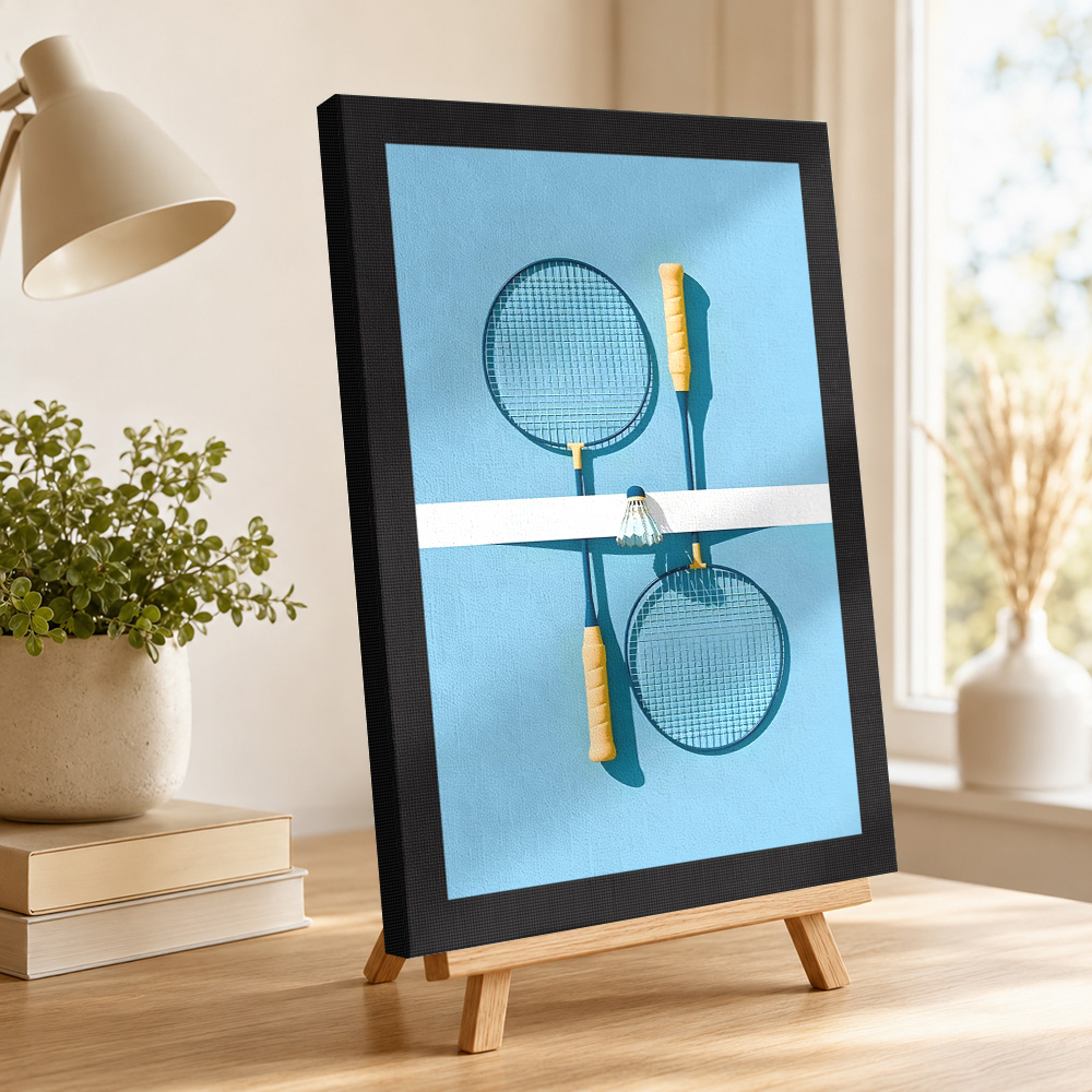 배드민턴 라켓과 셔틀콕 정물화 캔버스 그림 포스터, 맞 - Badminton Poster 리뷰 및 가격