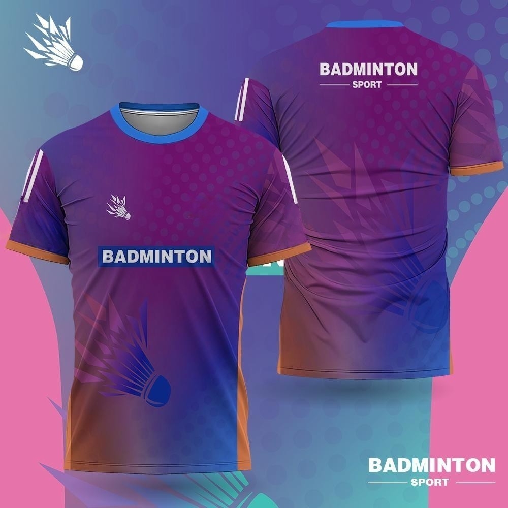 남성 배드민턴 의류 그라데이션 3D 프린트 배드민턴 티 - Badminton Wallpaper 리뷰 및 가격
