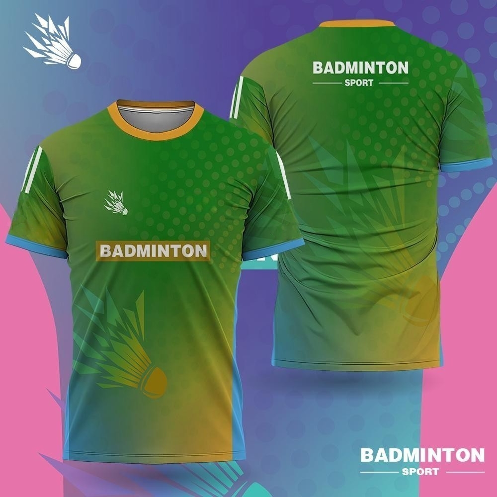 남성 배드민턴 의류 그라데이션 3D 프린트 배드민턴 티 - Badminton Wallpaper 리뷰 및 가격