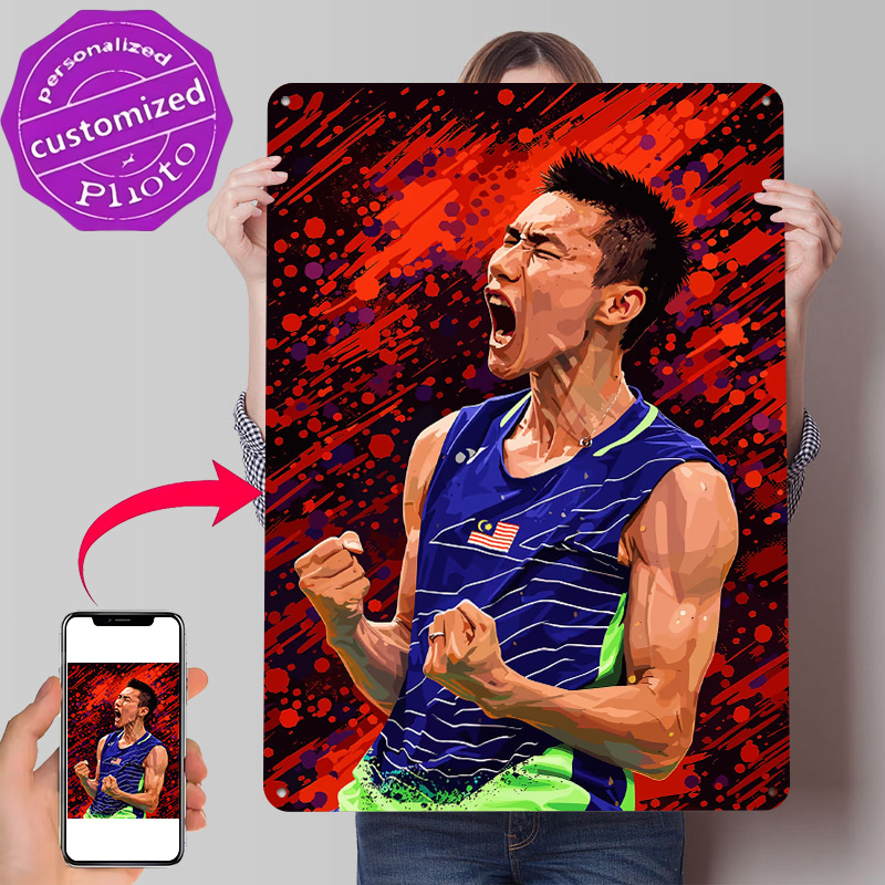 승리 축하하는 배드민턴 선수 3D 프린팅 질감 포스터  - Badminton Poster 리뷰 및 가격