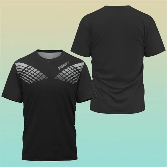 새로운 핫 3D 프린팅 부티크 탁구 셔츠 트레이닝 티셔 - Badminton Wallpaper 리뷰 및 가격