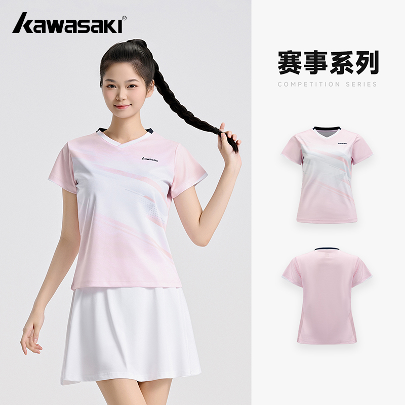 가와사키 오리지널 여성용 배드민턴 셔츠 스포츠 통기성  - Badminton Wallpaper 리뷰 및 가격